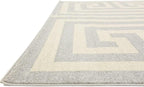 Unique Loom Athens Collection Classic Geometric Modern Border Design Area Rug (9' 0 x 12' 0 Rectangular, Gray/ Beige)