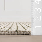 Rugs USA Melrose Green/Ivory, 5' x 8', Handmade, Wool & Cotton, Soft and Cozy, High Traffic, Stain Resistant, Easy Clean, Durable Area Rug for Bedroom, Living Room, Dining Space, Den, Entryway