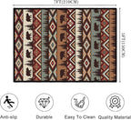 Rustic Cabin Wildlife Area Rug 5x7 Living Room Rug,Bear Moose Deer Country,Vintage Throw Rugs Carpet for Dining Room Washable Bedroom Rug Non Slip Floor Carpets for Office,Kids Playroom