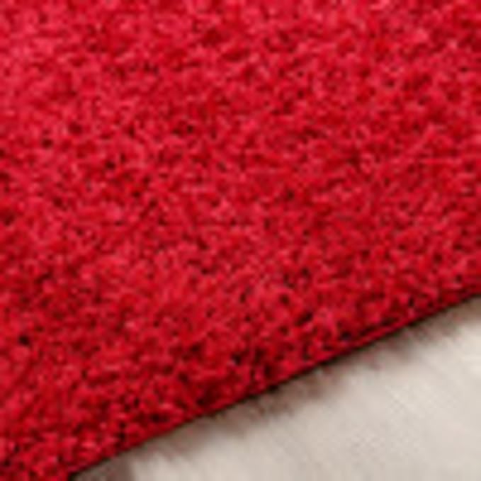 Artistic Weavers Solid Plush Blissful Shag Area Rug, 7'10" x 10', Red