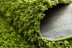Unique Loom Solid Shag Collection Area Rug (2' x 6' 5" Runner, Grass Green)