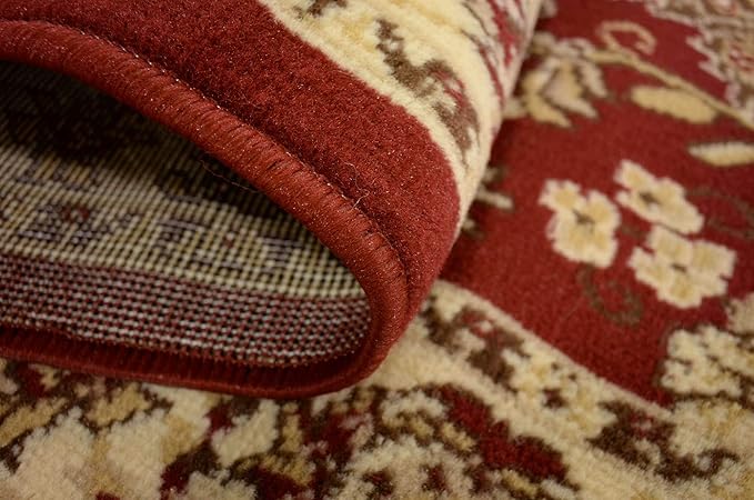 Unique Loom Sialk Hill Collection Area Rug - Washington (2' 11" x 16' 5" Runner Burgundy/Cream)