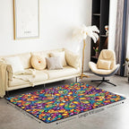 Vintage Mandala Large Area Rug 5x7 Bohemian Style Watercolor Flowers Living Room Rug | Boho Floral Rugs for Bedroom, Victorian Decor Antique Damask Carpet Indoor Floor Mat