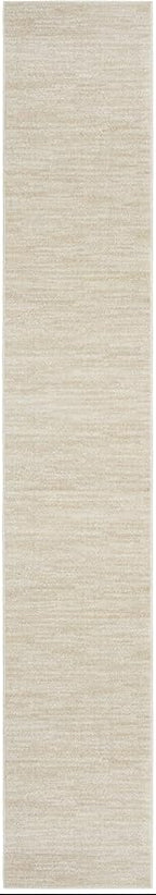 Nourison Home Nourison Essentials Ivory Beige 2'2" x 18' Area Rug - Easy Clean, Non Shedding, Bed Room, Living Room, Dining Room, Kitchen (18' Runner)