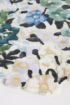 Cassia Wool Viscose Area Rug – 5’ x 7' – Handmade Wool Area Rugs –Blue – Rugs for Living Room, Bedroom – Anti-Skid – Carpets with Non-Slip Natural Backing with 100% Cotton