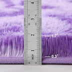 Large Shag Area Rugs 5 x 8, Tie-Dyed Plush Fuzzy Rugs for Living Room, Ultra Soft Fluffy Furry Rug for Bedroom, Indoor Carpet Nursery Rugs for Kids Room Home Decor, Purple