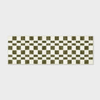 EVERGRACE Checkered Plaid Area Rug 2x6, Soft Christmas Faux Wool Rugs Washable Anti Slip Rugs Long Runner Carpet for Entryway Bedroom Living Room Hallway Kitchen and Laundry, Olive Green