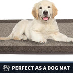 PURRUGS Dirt Trapping Door Mat 24" x 36", Non-Slip/Skid Machine Washable Entryway Rug, Shoes Scraper, Throw Rug, Super Absorbent Area Rug for Muddy Wet Shoes and Paws, Beige & Grayish Brown