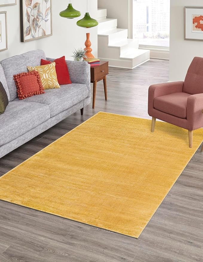 Unique Loom Finsbury Collection Area Rug - Kate (7' 1" x 10' Rectangle, Yellow)