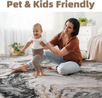 6x9 Area Rugs for Living Room, Modern Abstract Rug for Bedroom, Contemporary Machine Washable Rug, Large Stain Resistant Carpet for Dining Room Playroom Home Office, Pet & Kids Friendly