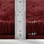 Large Shag Area Rugs 6 x 9, Plush Fuzzy Rugs for Living Room, Ultra Soft Fluffy Furry Rug for Bedroom, Indoor Carpet Nursery Rugs for Kids Room Home Decor, Burgundy