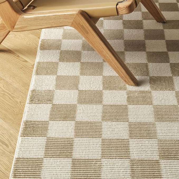 Revival Rugs Gambit 9'2"x12'2" Washable Area Rug for Living Room Bedroom - 100% Recycled Oeko-TEX Certified, Medium Pile, Camel, Beige
