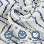 Nakagishi Area Rugs 8x10 Living Room: Washable Boho Large Neutral Soft Farmhouse Rug Stain Resistant Modern Moroccan Non-Slip Indoor Carpet for Bedroom Nursery Kids Playroom Office Dining Room- Navy