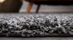 Unique Loom Solid Shag Collection Area Rug (2' 6" x 13' 1" Runner, Graphite Gray)