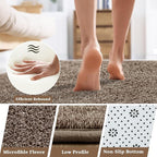 HQAYW 4x6 Area Rugs for Living Room Bedroom, Modern Thickened Memory Foam Soft Rug, Indoor Low Pile Minimalist Washable Non Slip Carpets for Kids Girls Boys Nursery Dorm Home Decor, Brown