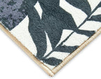 RoomTalks Mid Century Modern Living Room Rug Washable 5x7 Rug, Black Boho Cute Aesthetic Area Rugs Carpet for Bedroom Dining Room Office, Vintage Abstract Leaves Thin Indoor Entryway Carpet