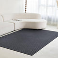 Faux Cashmere Area Rug - 5x7 Modern Low Pile Non-Slip Carpet for Living Room Bedroom, Dark Gray