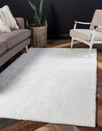 Unique Loom Solo Collection Area Rug - Calabasas (2' 2" x 3' 1" Rectangle, Snow White)