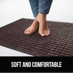 GORILLA GRIP Front Door Mat, 72x24, Indoor Outdoor Ultra Absorbent HydroAbsorb Doormat, Absorbs Up to 2.75 Cups of Water, Stain and Fade Resistant, Rubber Backing Doormats, Captures Dirt, Coffee