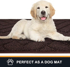 PURRUGS Dirt Trapping Door Mat 24" x 59", Non-Slip Machine Washable Entry Rug, Shoe Scraper, Dog Doormat, Super Absorbent Welcome Mat for Front & Back Door, Muddy Wet Shoes & Paws, Brown