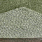 Hand Knotted Loom Wool ECO-Friendly Area Rugs - 8'x8', Octagon, Green Color, Solid Plain Design, High Pile Thick Handmade Anti Skid Area Rugs for Living Room, Bed Room (L00111)