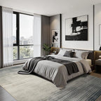 Joydeco 5x7 Area Rugs for Living Room, Washable Modern Abstract Non Slip Soft Rug, Low Pile Carpet for Bedroom, Dining Room, Home Office, Pet & Child Friendly, Beige & White & Dark Gray