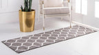 Rugs.com Lattice Frieze Collection Rug – 2' x 8' 8 Runner Dark Gray Medium Rug Perfect for Living Rooms, Large Dining Rooms, Open Floorplans