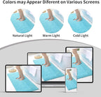 Small Bathroom Rug 17x24 Non Slip Teal Fluffy Bath Mat for Bathroom Floor Washable Plush Luxury Bath Rug for Tub Soft Shaggy Absorbent Shower Mat