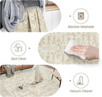 Area Rugs 5x7, Washable Rug, Stain Resistant 5x7 Area Rugs for Living Room Bedroom Dining Room, Vintage Gray Farmhouse Rug Beige