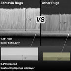 Zentavio Runner Rugs for Hallway 2x6 Shag Soft Bedroom Bedside Rugs Non Slip Fluffy Carpet for Kids Girls Boys Home Decor Aesthetic Dorm Nursery White