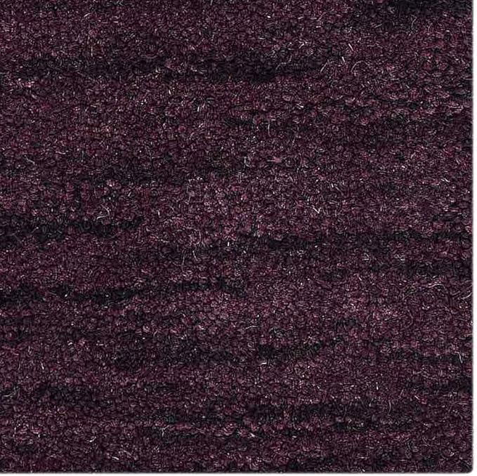 Hand Knotted Loom Wool ECO-Friendly Area Rugs - 2'6''x10', Runner, Purple Color, Solid Plain Design, High Pile Handmade Anti Skid Area Rugs for Living Room, Bed Room (L00111)