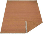 Rugsotic Carpets Hand Woven Flat Weave Kilim Wool ECO-Friendly Area Rugs - 5'x8', Rectangle Shape, Orange Color, Solid Plain Design, Low Pile Handmade Rugs for Living Room, Bed Room (D00111)