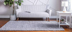 Unique Loom Davos Shag Collection Area Rug - Solid (7' 10" x 11' Rectangle, Sterling)