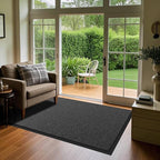 Front Door Mat, 4' x 6' Heavy Duty Indoor Outdoor Door Mat for Entryway, Commercial Door Mats Entrance, Low Profile Welcome Mats Non-Slip, Durable Rubber Backing Entry Mat for Patio, Home