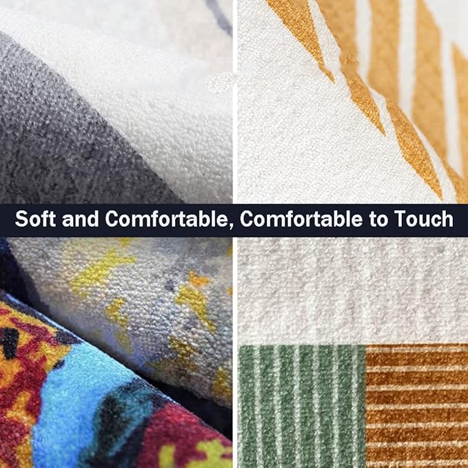 Cartoon Animal Pattern Area Rug Cute Cat Luxury Floral Decor for Carpet Farmhouse Bedroom Living Room Rugs Bathroom Kitchen Runner Mat Indoor Outdoor Non Slip Doormat 3' X 9'