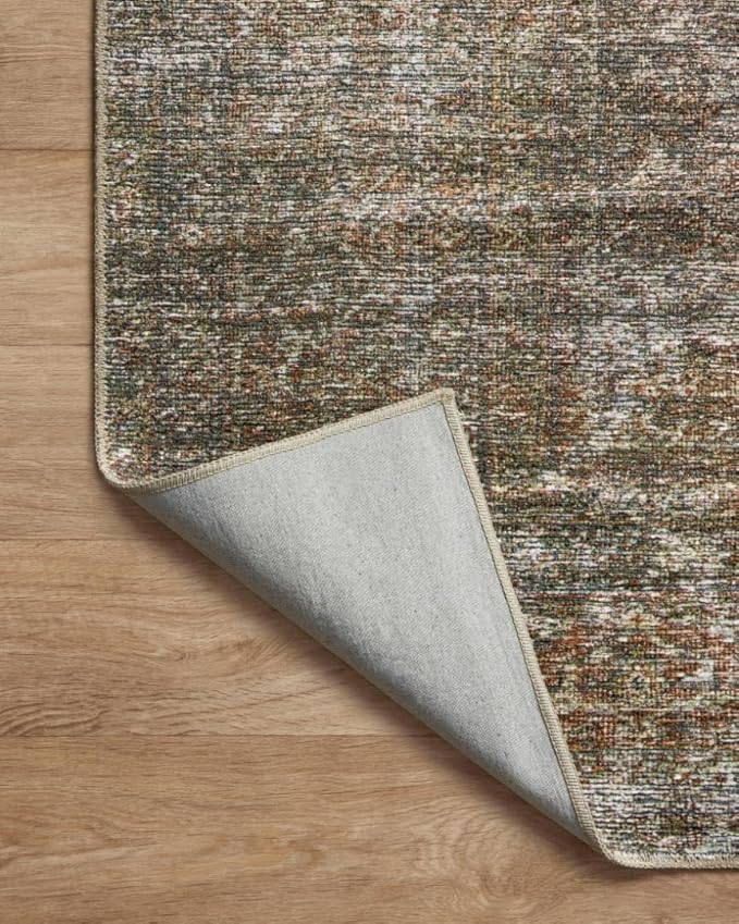Loloi Amber Lewis Billie Collection, Tobacco & Rust 2'-6" x 12'-0" Area Rug – Antique & Distressed Accent Rugs for Living Room, Bedroom, Entryway & Hallway, No Shed High Traffic Area Home Decor Rug