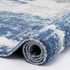 LUXE WEAVERS Euston Collection D.Blue-L.Blue 4x5 Modern Abstract Area Rug