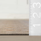 Dash & Albert Seneca Natural Machine Washable Rug, 3 X 5 Feet, Tan Geometric Pattern