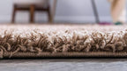 Unique Loom Solid Shag Collection Area Rug (5' 1" x 8' Rectangle, Sandy Brown)