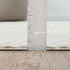 Abani Area Rug for Living Room, Bedroom - Zen Reiki Circles Pattern - Durable & Easy to Clean (Cream, 10' x 14')