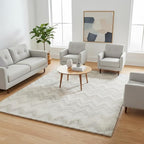 Modern Herringbone Chevron Collection Handcrafted Wool Area Rug - Durable, Zigzag Pattern, for High Traffic, Contemporary Design for Living Room, Bedroom, Dining Room Decor (Ivory-Multi, 7' round)