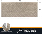 PURRUGS Dirt Trapping Door Mat 32" x 70", Non-Slip Machine Washable Entry Rug, Shoe Scraper, Dog Doormat, Super Absorbent Welcome Mat for Front & Back Door, Muddy Wet Shoes & Paws, Taupe