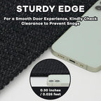 EARTHALL Runner Rug 3x20 Ft Washable Runners for Hallways Extra Long Woven Non Slip Entryway Runner Braided Kitchen Runner Indoor Outdoor Carpet Runners for Hotels, Officel, Stair, Black