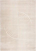 Abani Area Rug for Living Room -Nuevo 8' x 10' Beige Arch Pattern Area Rug, Soft and Durable Living Room Rug, Stain and Fade Resistant, Chic Modern Design, Pet & Kid Friendly
