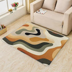 Neutral Color 7x10 Rug, Earth Tone for Entryway, Vintage Large Area, Washable Non Slip Soft Indoor Carpet, Kids and Pets Friendly, Home & Room Decor