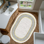 Off White Black Gold Indoor Rugs Modern Minimalist Abstract Geometric Pattern Home Office Area Rug 3x5 for Livingroom Bedroom Dining Room Soft Durable Non Skid Carpet Under Table Bordered Floor Mat