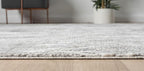 Adel Modern Area Rug for Living Room, 5x7 Rustic Distressed Abstract Gray Rug, Medium Pile Stain Resistant Carpet for Bedroom, Dining Room or Kitchen (5' x 7', Gray)