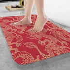 Dragon Bath Rugs Microfiber Bathroom Mat Soft Plush Shaggy Shower Mat for Bathroom Fluffy Comfortable Water Absorbent Carpet Non-Slip Machine Washable 20"X30"