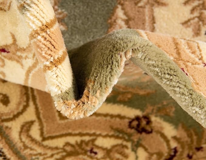 Rugs.com Chateau Collection Rug - 5' x 8' Oval Green Medium Pile Rug