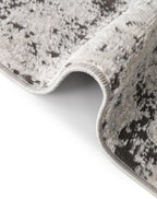 Rugs.com Leipzig Collection Rug – 8 Ft Square Gray Low-Pile Rug Perfect for Living Rooms, Kitchens, Entryways